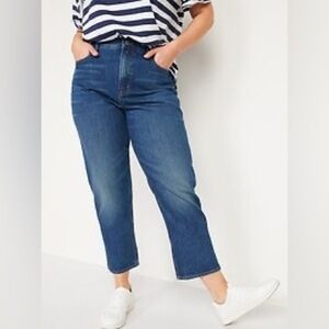 NEW OLD NAVY High Rise Slouchy Straight Jeans